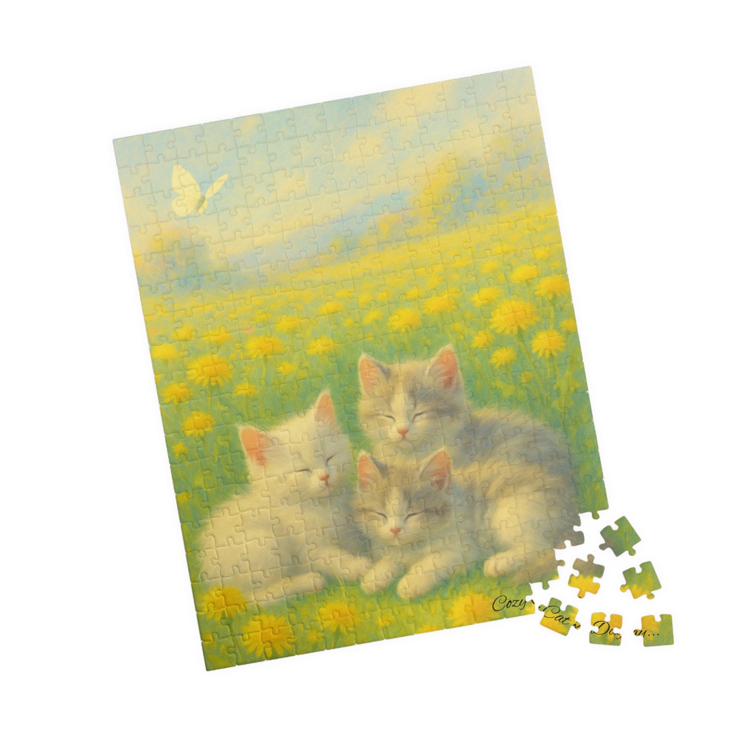 Kittens in the Dandelion Breeze - 110 to 520 Pieces - Perfect Gift for Cat Lovers