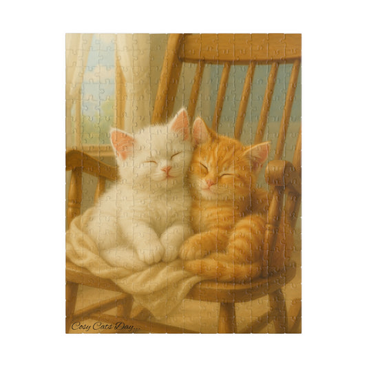 Swaying all the way to the sky - One puzzle, two peaceful hearts. - 110 to 525 Pieces - Perfect Gift for Cat Lovers