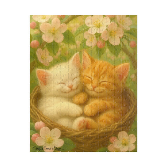 The Heart of Spring - One puzzle, two peaceful hearts. - 110 to 525 Pieces - Perfect Gift for Cat Lovers
