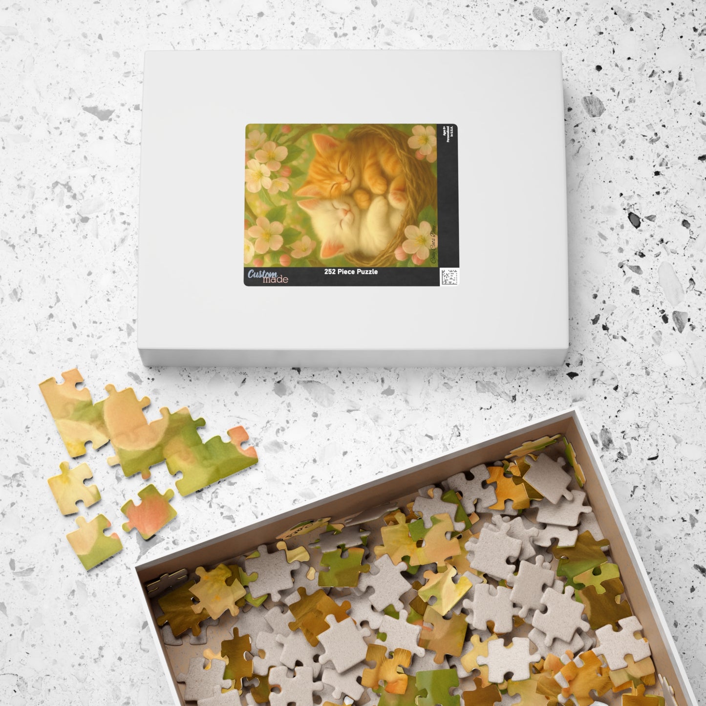The Heart of Spring - One puzzle, two peaceful hearts. - 110 to 525 Pieces - Perfect Gift for Cat Lovers