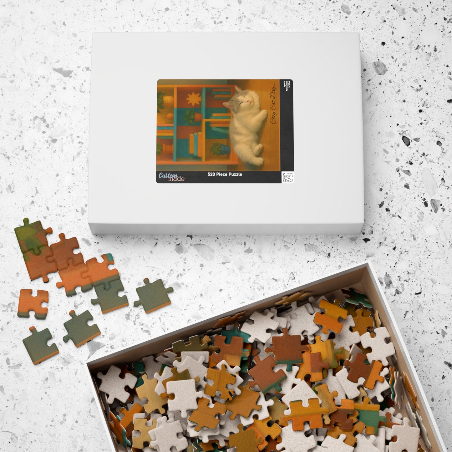 The Bookshelf Nap - 110 to 525 Pieces - Perfect Gift for Cat Lovers