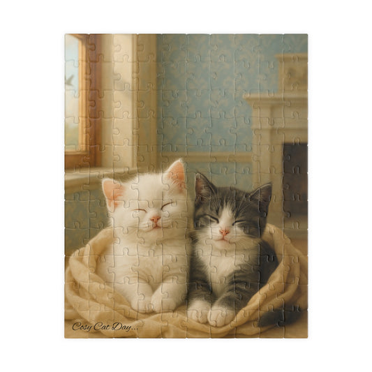 A Nap for Two - Cozy Cats Day - One puzzle, two peaceful hearts. - 110 to 525 Pieces - Perfect Gift for Cat Lovers