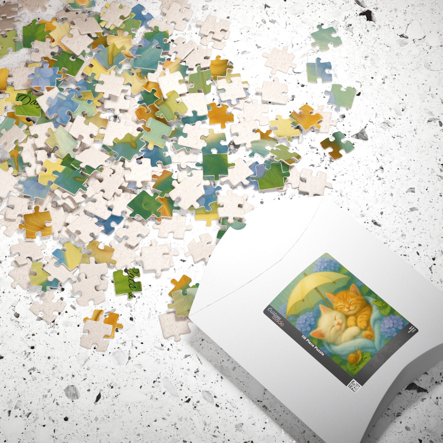 A Gentle Rainy Day - One puzzle, two peaceful hearts. - cats, kittens - 110 to 525 Pieces - Perfect Gift for Cat Lovers