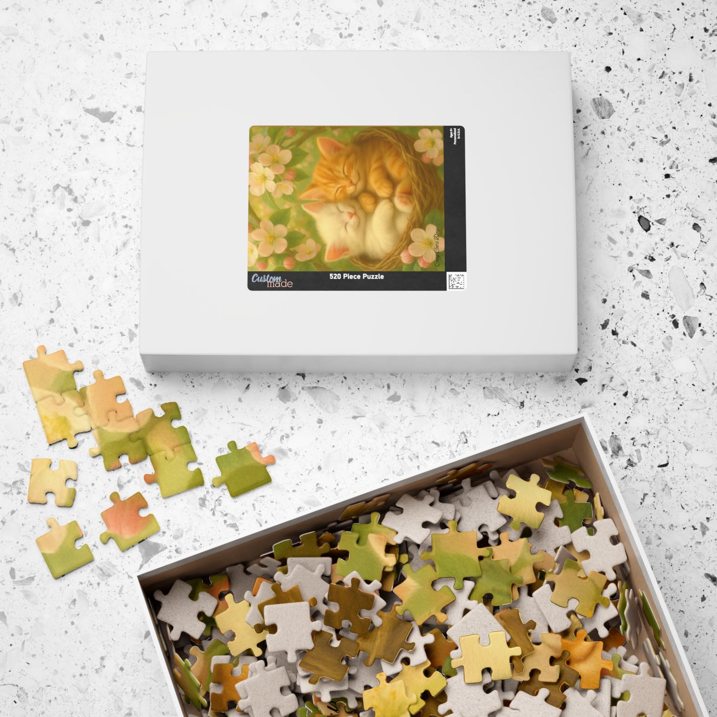 The Heart of Spring - One puzzle, two peaceful hearts. - 110 to 525 Pieces - Perfect Gift for Cat Lovers