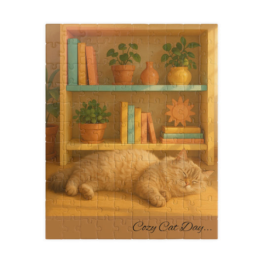 Cozy Cat  - Sleeping Fluffy Cat in Warm Home Interior, 110, 252, 520 Pieces