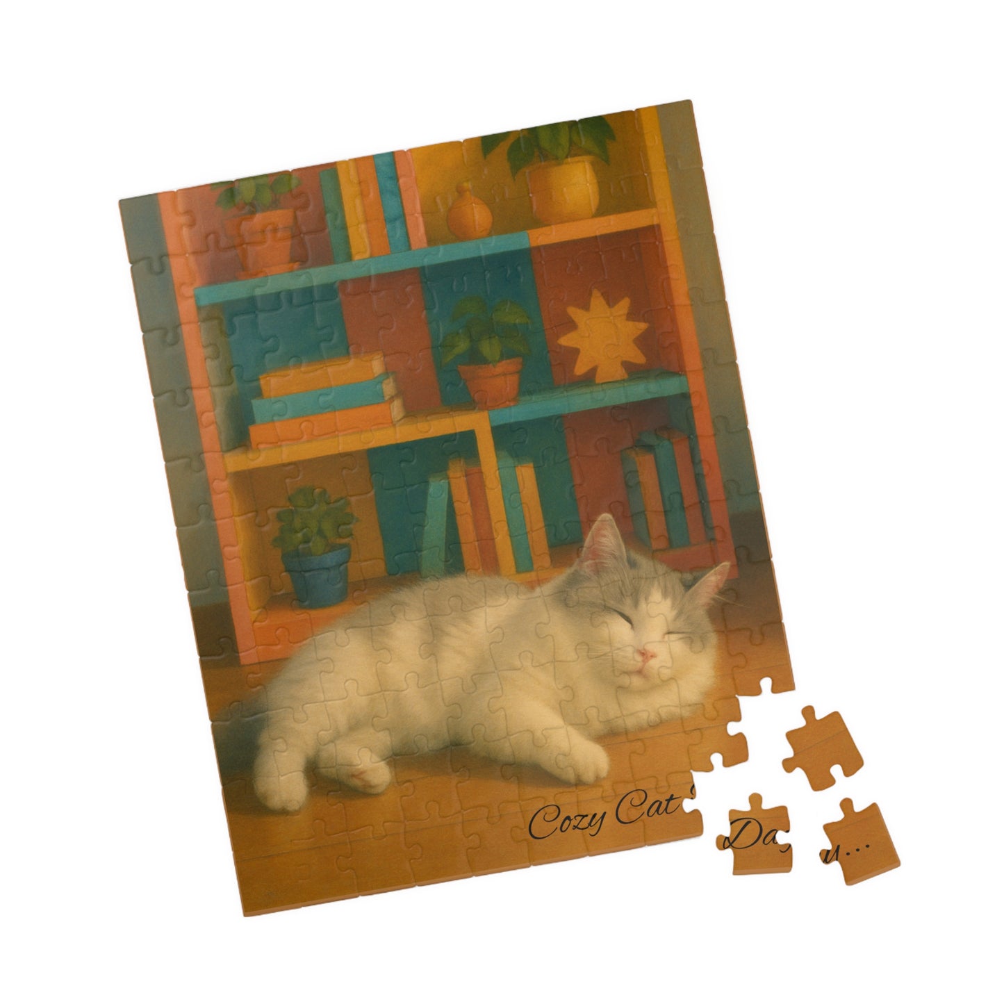 The Bookshelf Nap - 110 to 525 Pieces - Perfect Gift for Cat Lovers