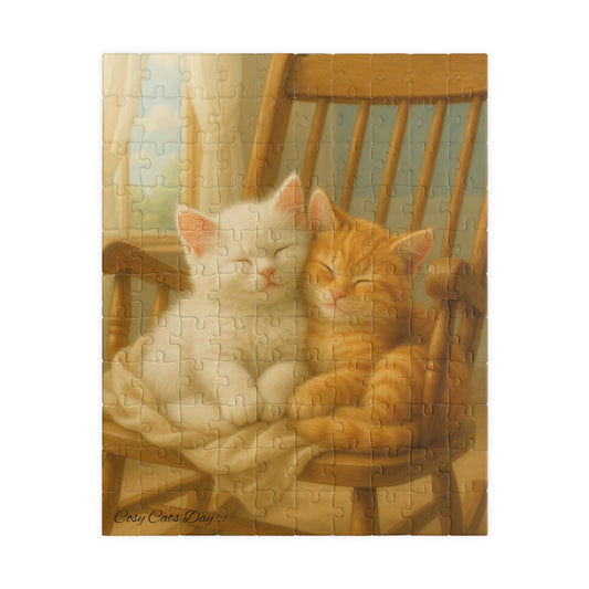 Swaying all the way to the sky - One puzzle, two peaceful hearts. - 110 to 525 Pieces - Perfect Gift for Cat Lovers