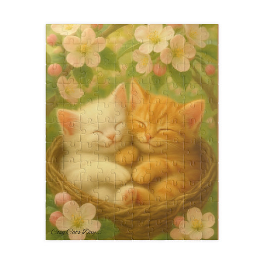 The Heart of Spring - One puzzle, two peaceful hearts. - 110 to 525 Pieces - Perfect Gift for Cat Lovers