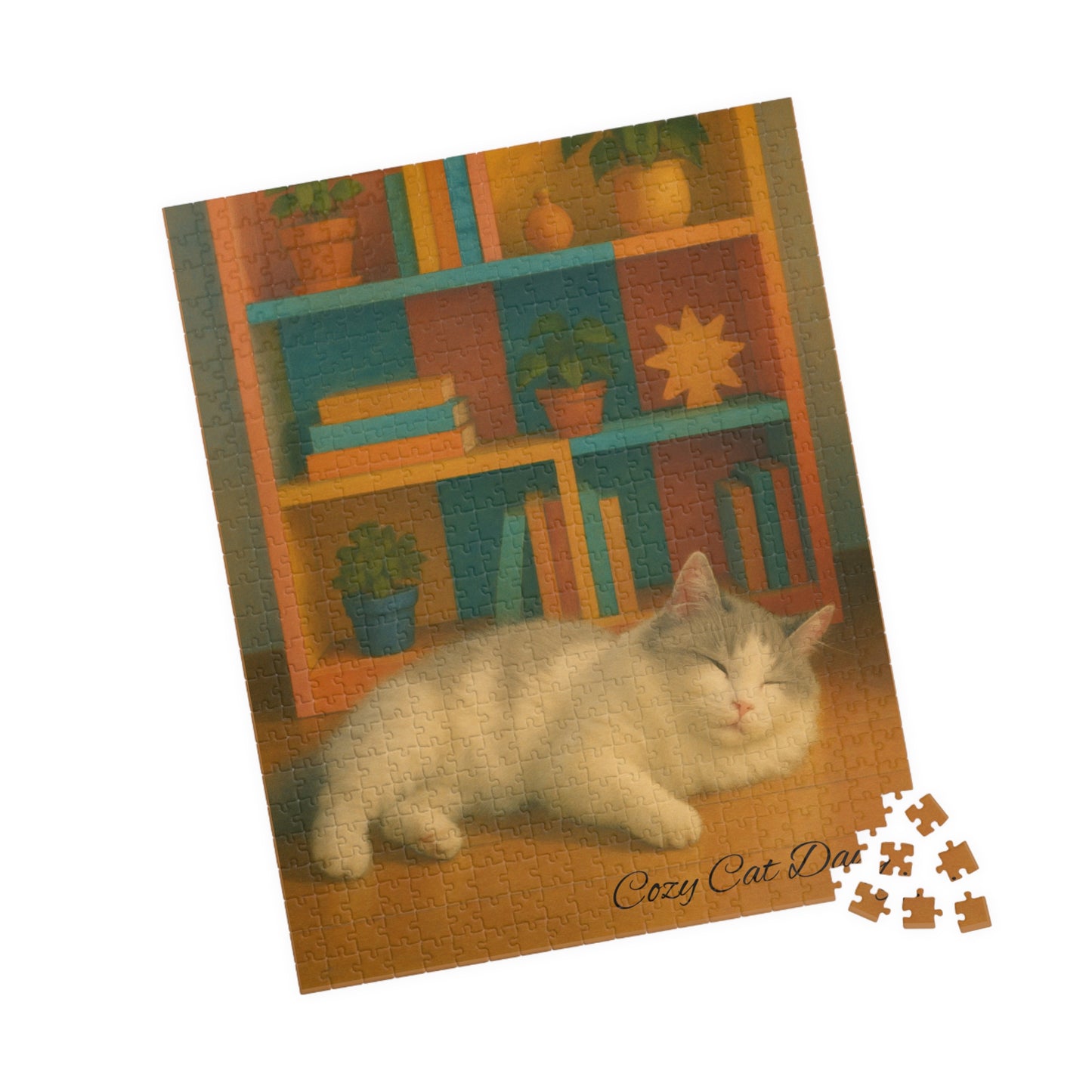 The Bookshelf Nap - 110 to 525 Pieces - Perfect Gift for Cat Lovers