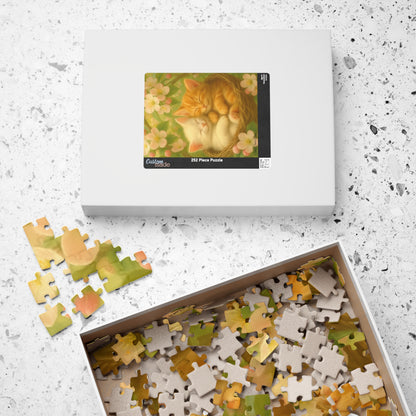 The Heart of Spring - One puzzle, two peaceful hearts. - 110 to 525 Pieces - Perfect Gift for Cat Lovers