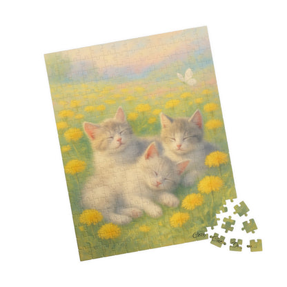 A Nap in Dandelion Dreams - 110 to 520 Pieces - Perfect Gift for Cat Lovers