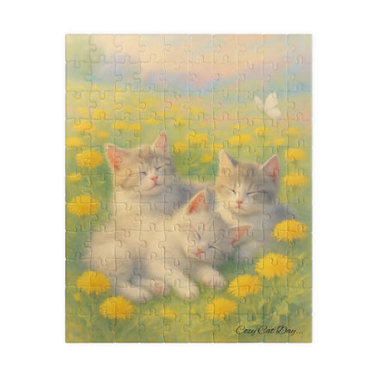 A Nap in Dandelion Dreams - 110 to 520 Pieces - Perfect Gift for Cat Lovers