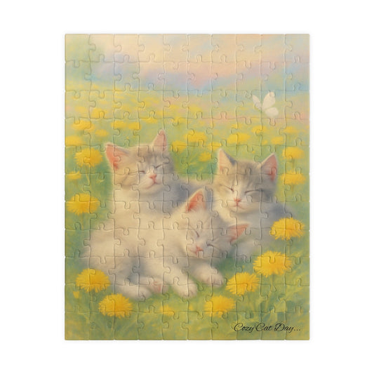 A Nap in Dandelion Dreams - 110 to 520 Pieces - Perfect Gift for Cat Lovers