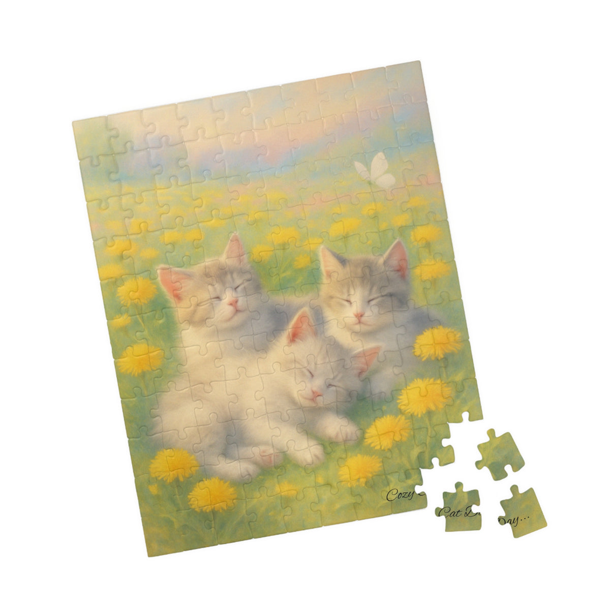 A Nap in Dandelion Dreams - 110 to 520 Pieces - Perfect Gift for Cat Lovers