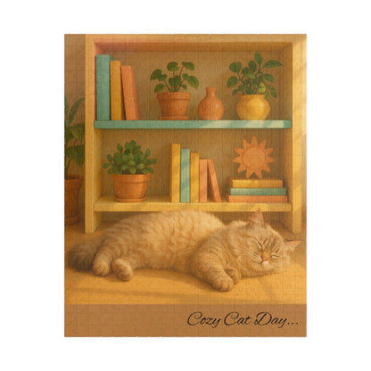Cozy Cat  - Sleeping Fluffy Cat in Warm Home Interior, 110, 252, 520 Pieces
