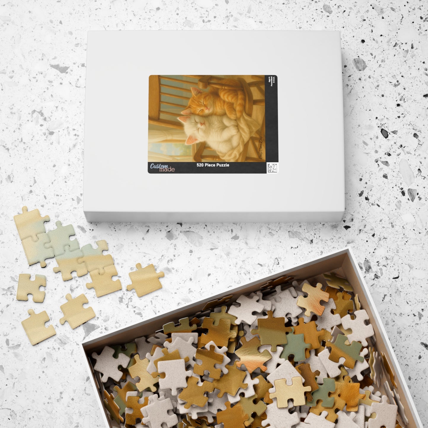Swaying all the way to the sky - One puzzle, two peaceful hearts. - 110 to 525 Pieces - Perfect Gift for Cat Lovers