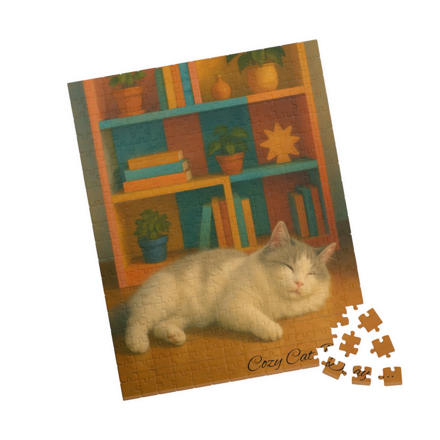 The Bookshelf Nap - 110 to 525 Pieces - Perfect Gift for Cat Lovers